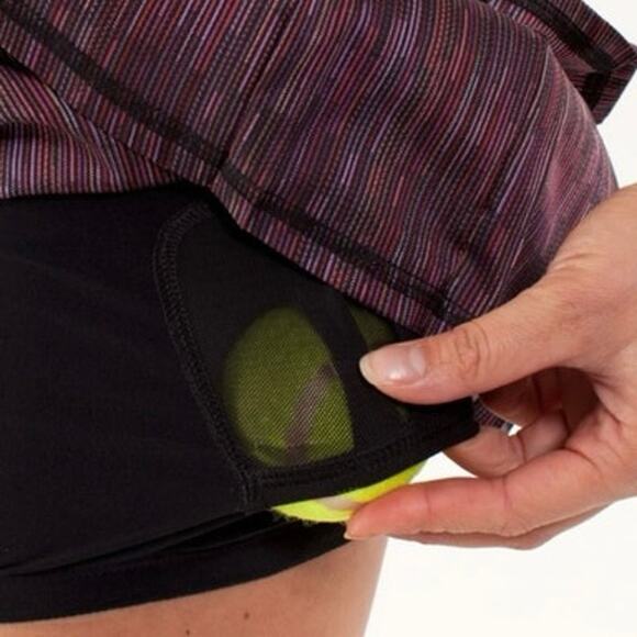 Lululemon Run Pace Setter Skirt Wee Are From Space Black March Multi Size 6 - Picture 4 of 13